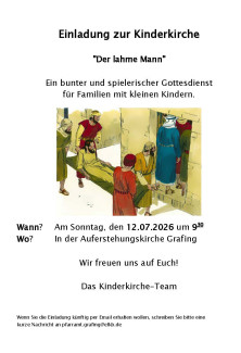 Kinderkirche Juli 2026