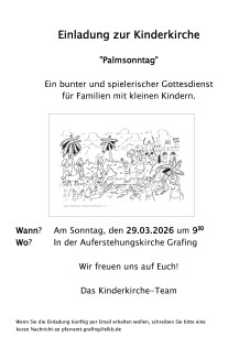 Kinderkirche am Palmsonntag